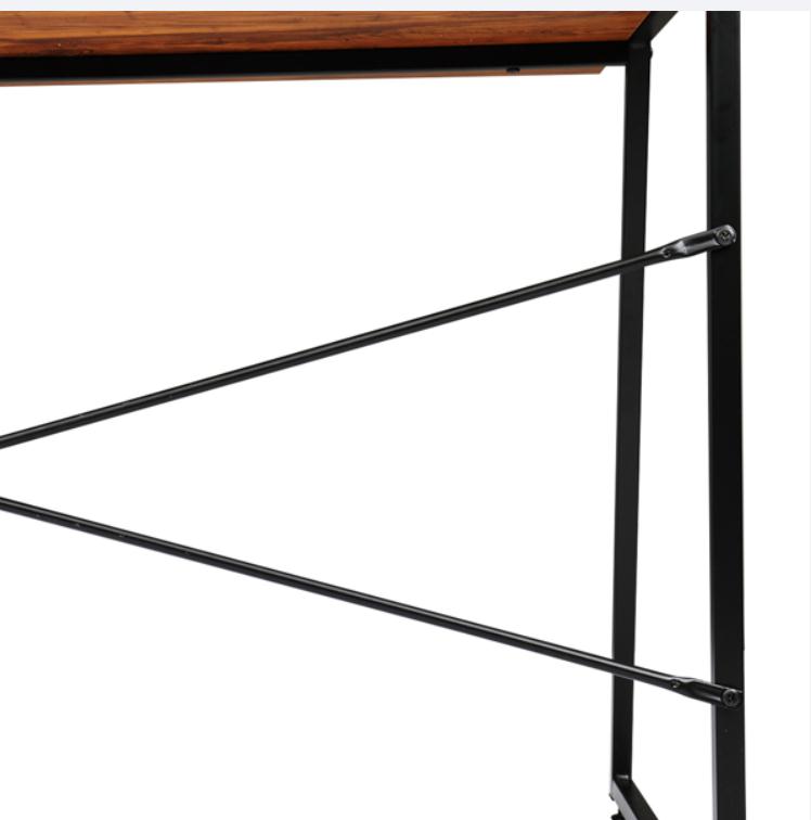 Sales!!! School Supplies Wholesales 120cm Vintage Color Particleboard With Triamine On The Table Shelf Layer Computer Desk