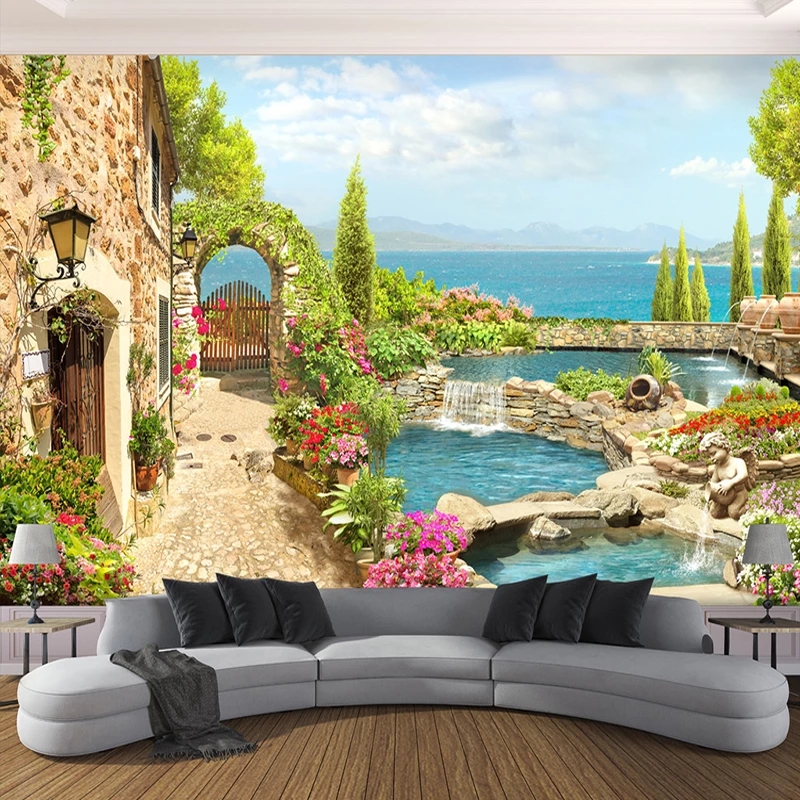 High Quality Custom 3D Photo Wallpaper Bedroom Walls Garden Landscape Living Room Background Wall Home Decor