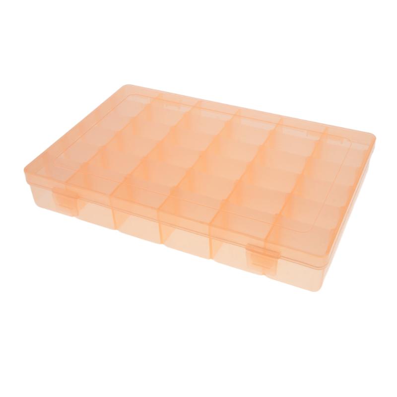 Clear Plastic 36 Slots Nail Art Tools Jewelry Display Storage Box Case Organizer