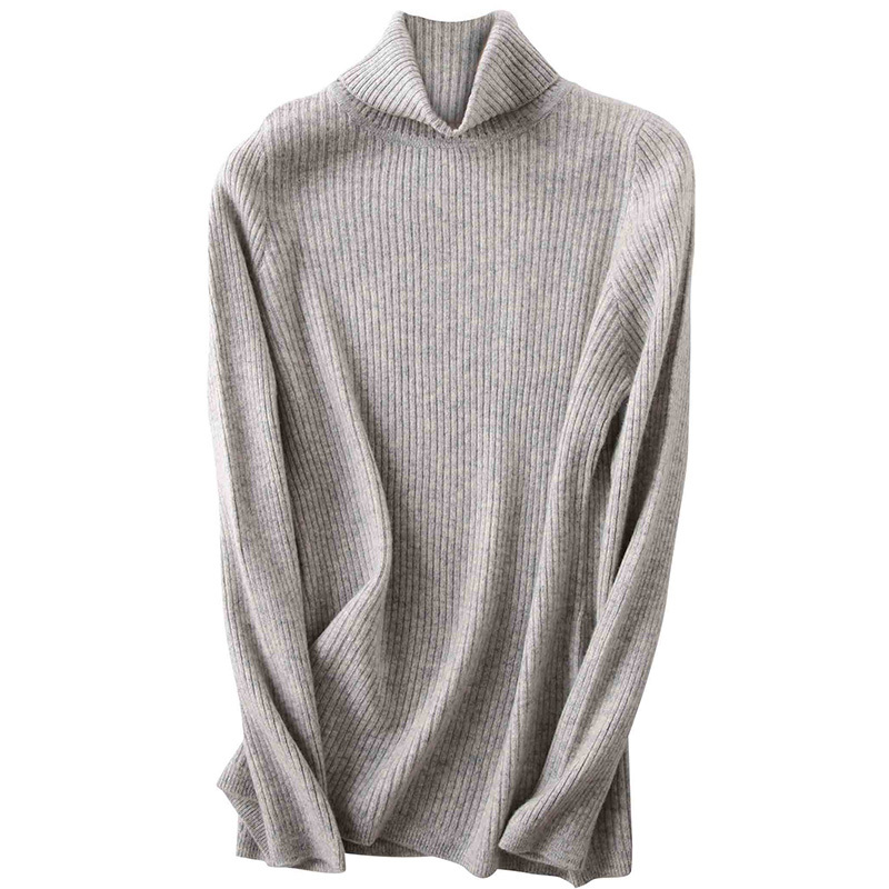 100% Merino Wool Turtleneck Sweater Women Autumn Winter Warm Soft knitted Pullover Femme Jumper Women Cashmere Sweater 210218