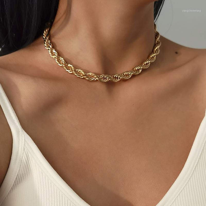 Cuban Link Chains Choker Men Necklace Gold Color Collars Jewelry For Women Couples On The Neck Women's
Cuban Link Chains Choker Men Necklace Gold Color Collars Jewelry For Women Couples On The Neck Women's