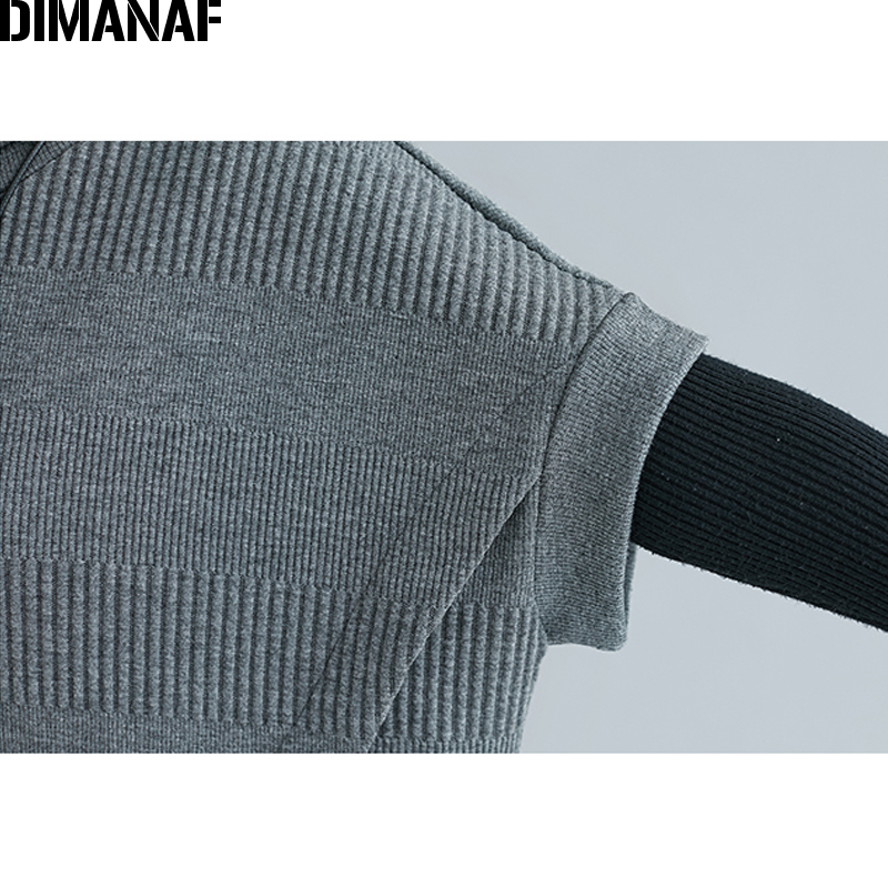 DIMANAF Oversize Winter Autumn Women Pullovers Sweatshirts Cotton Thicken Plus Size Turtleneck Lady Tops Female Loose Bat Sleeve 201102