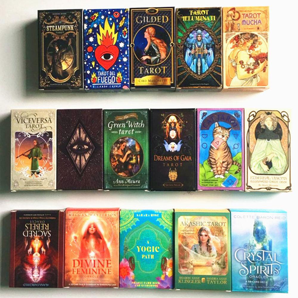 Update New Women Girls English Tarot Cards Oracles Mysterious Divination Deck Parent-Child Interaction Board Game