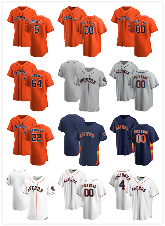 Custom Jersey Men women Youth Houston Astros 4 George Springer 5 Jeff Bagwell 64 Brandon Bielak 22 Josh Reddick Baseball Jerseys, Blue;black
Custom Jersey Men women Youth Houston Astros 4 George Springer 5 Jeff Bagwell 64 Brandon Bielak 22 Josh Reddick Baseball Jerseys, Blue;black