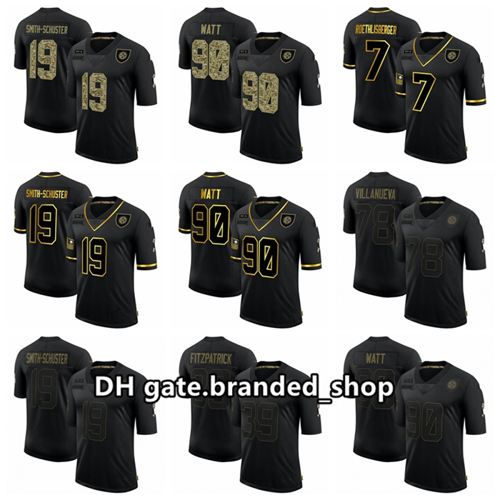Pittsburgh Steelers men 90 T.J. Watt 19 JuJu Smith-Schuster 7 Ben Roethlisberger 2021 Black Golden Salute To Service Limited Jersey, Black;red
Pittsburgh Steelers men 90 T.J. Watt 19 JuJu Smith-Schuster 7 Ben Roethlisberger 2021 Black Golden Salute To Service Limited Jersey, Black;red