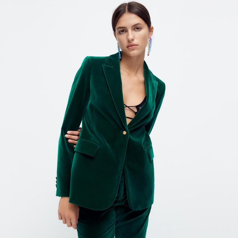 Women' Suits & Blazers TBYL 2021 Autumn Women Green Velvet Blazer Vintage Elegant Female Long Sleeve Button Jacket Woman Office Tops, Pant
Women' Suits & Blazers TBYL 2021 Autumn Women Green Velvet Blazer Vintage Elegant Female Long Sleeve Button Jacket Woman Office Tops, Pant