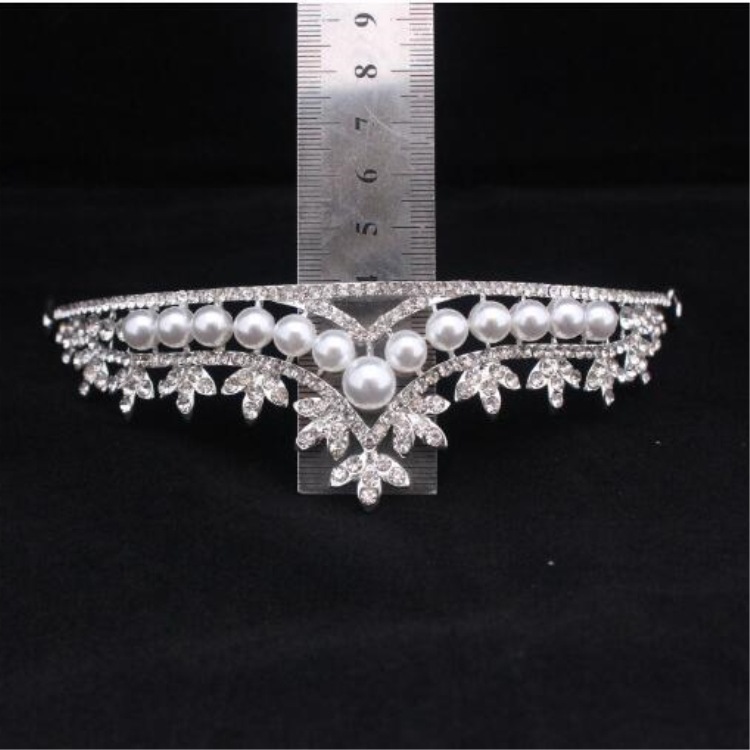 Fashion Bridal Wedding Jewelry Sets Women Pearls Crown and Tiaras Drop Earrings And Necklace Sets Girls Wedding Accessories Brithday Party