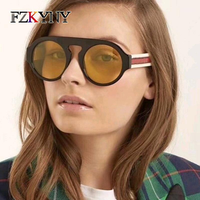 Sunglasses FZKYNY Classic Round Women Men Italy Brand Designer Thick Leg Modern Eyewear Black&Yellow Oculos UV4001
Sunglasses FZKYNY Classic Round Women Men Italy Brand Designer Thick Leg Modern Eyewear Black&Yellow Oculos UV4001