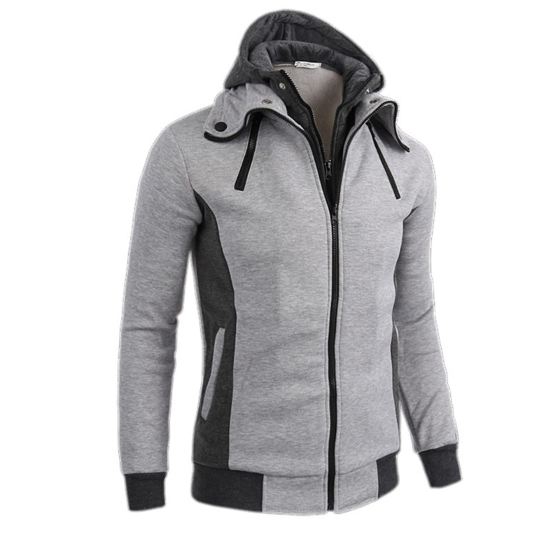 Zipper Warm Fleece Hoodies Men Autumn Winter Casual Patchwork Hoody Sweatshirts Mens Hip Hop Streetwear Male Pullover Hood Coats 201020