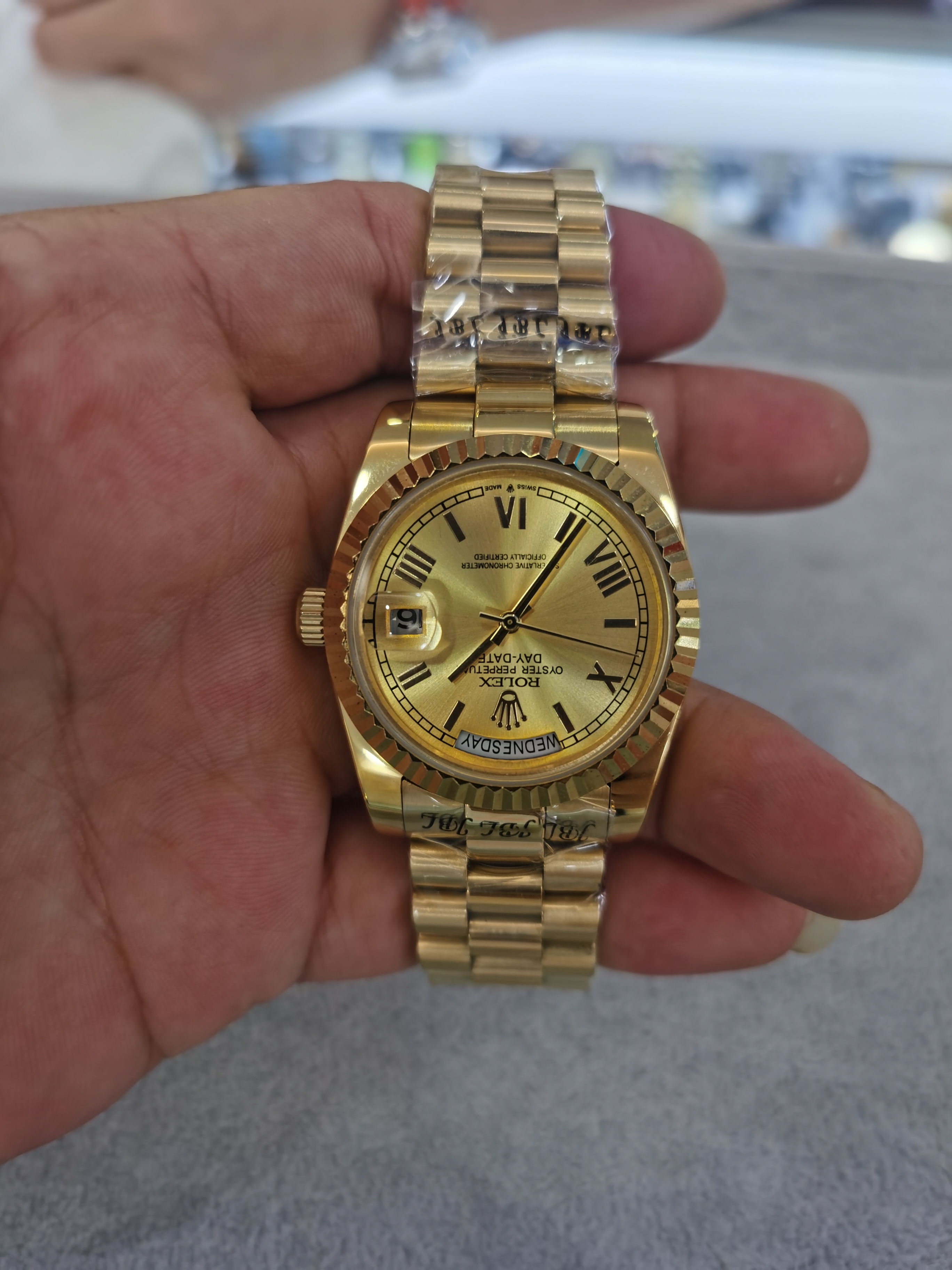 14 styles Men automatic watch master 41mm Day-date 228238 228239 228235 all gold president bracelet fluted bezel luxury mens watches 2885, Slivery;brown
14 styles Men automatic watch master 41mm Day-date 228238 228239 228235 all gold president bracelet fluted bezel luxury mens watches 2885, Slivery;brown