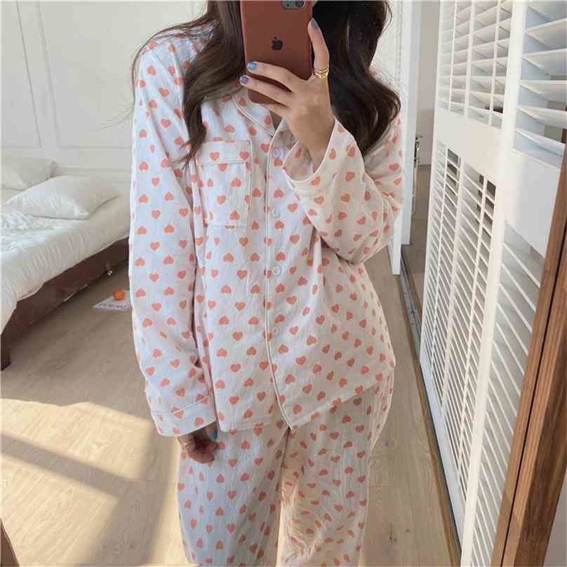 Comfortable Printed Women Students Chic Loose Cotton Fashion Long Sleeve Sleepwear Home Wear Pajamas Suits 210525, Blue
Comfortable Printed Women Students Chic Loose Cotton Fashion Long Sleeve Sleepwear Home Wear Pajamas Suits 210525, Blue