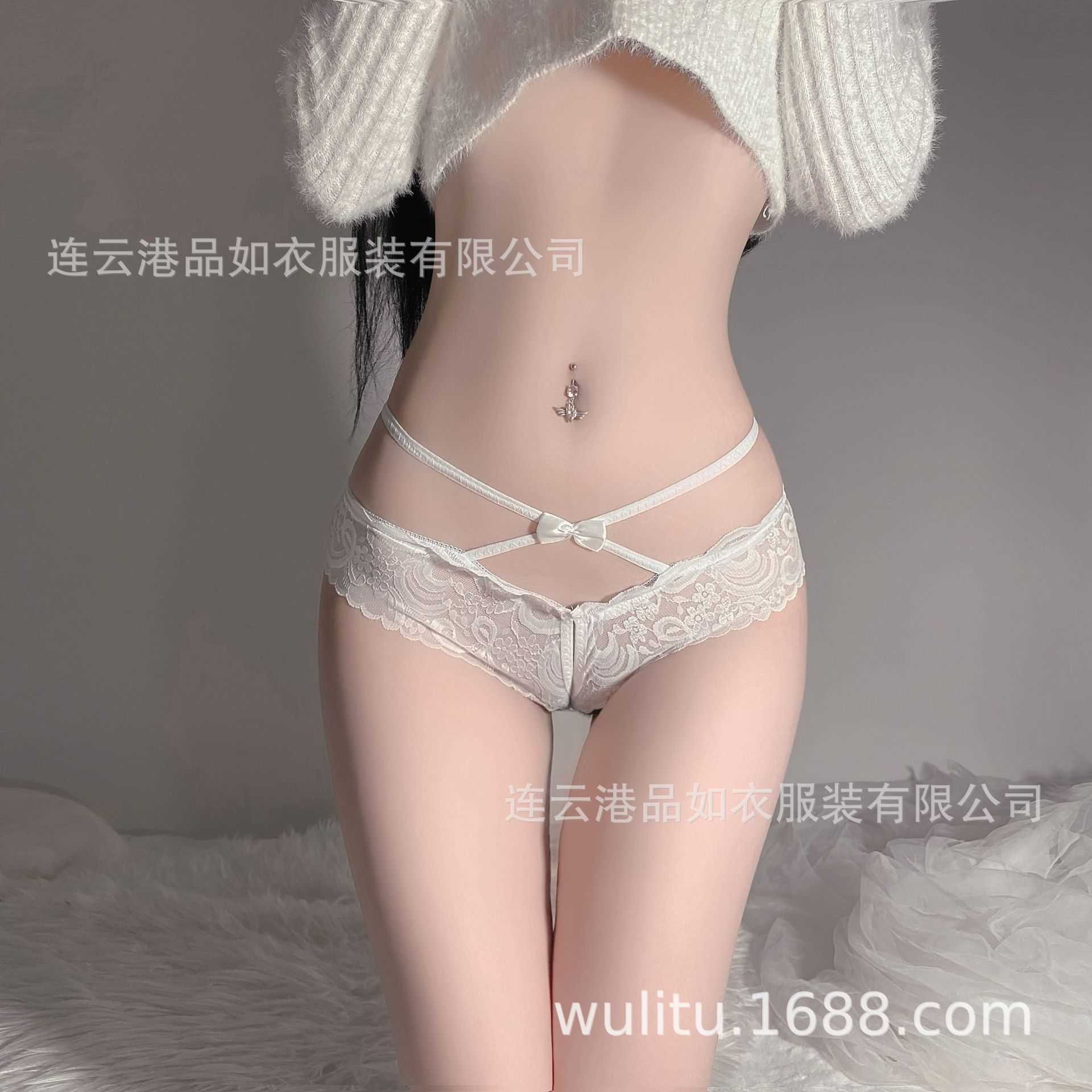 G-Strings Dirty rabbit fun thong women's sexy seduction Sao transparent lace bandage open crotch thong, White
G-Strings Dirty rabbit fun thong women's sexy seduction Sao transparent lace bandage open crotch thong, White