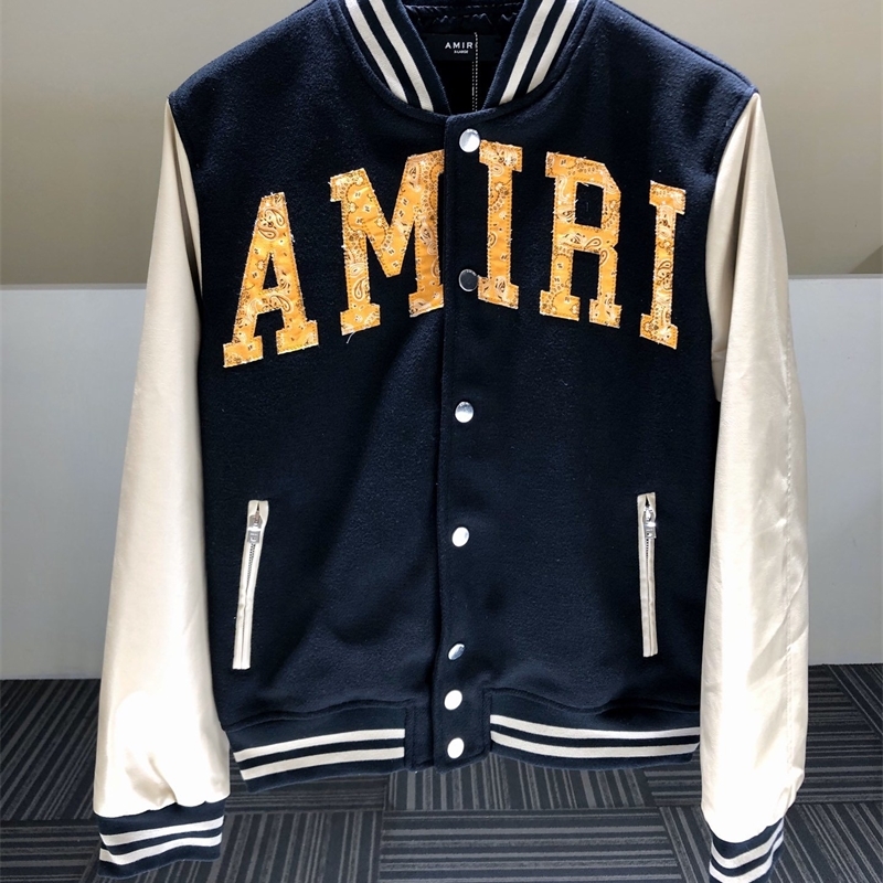 Top Quality Amiry Italian 2021 Blac kmens clothing in autumn and winter of English popular Baseball Jacket, Black
Top Quality Amiry Italian 2021 Blac kmens clothing in autumn and winter of English popular Baseball Jacket, Black