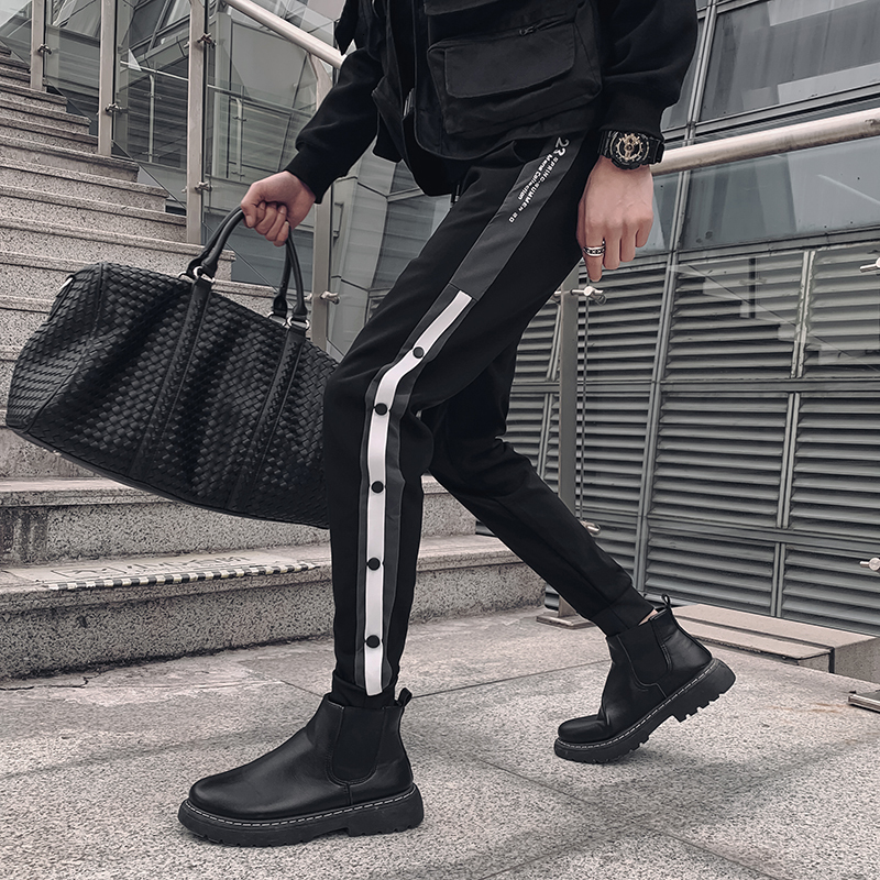 2021 New Coreano Primavera Vero Novos Homens Casual Harem Hip Hop Simples Lado Boto Decorao Magro Ajuste Streetwear Corredores Calas 7txq, Black
2021 New Coreano Primavera Vero Novos Homens Casual Harem Hip Hop Simples Lado Boto Decorao Magro Ajuste Streetwear Corredores Calas 7txq, Black