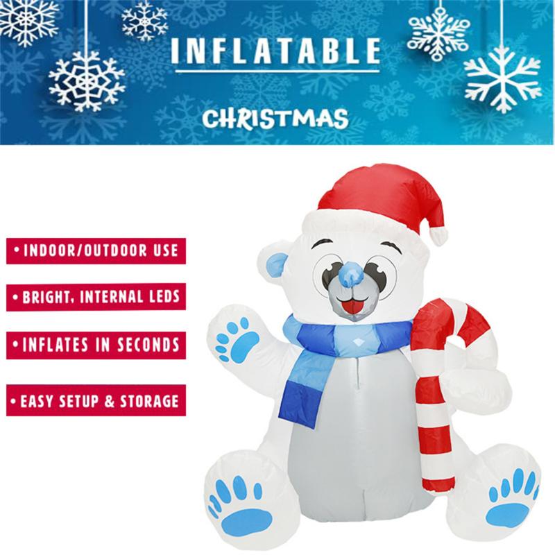 Christmas Decorations 1Pcs Inflatable White Bear Model With LED Light Dolls For Outdoor Xmas Year's Decoration
Christmas Decorations 1Pcs Inflatable White Bear Model With LED Light Dolls For Outdoor Xmas Year's Decoration