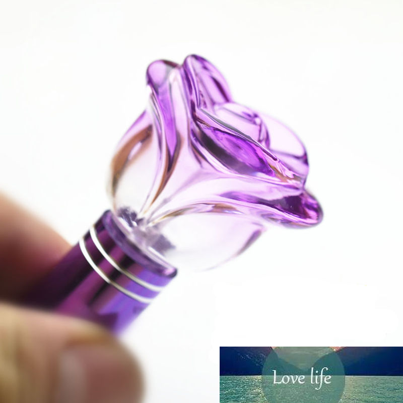 20pcs/lot 6ml Mini Colorful Rose Shaped Glass Perfume Bottle Parfum Fragrance Cosmetic Packaging Refillable Glass Vials