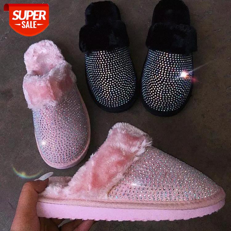 PUIMETNIUA Winter Warm Fur Slippers Women Girls Slippers House Shoes With Crystal Indoor Bedroom Zapatilla Mujer #VX1q, Black
PUIMETNIUA Winter Warm Fur Slippers Women Girls Slippers House Shoes With Crystal Indoor Bedroom Zapatilla Mujer #VX1q, Black