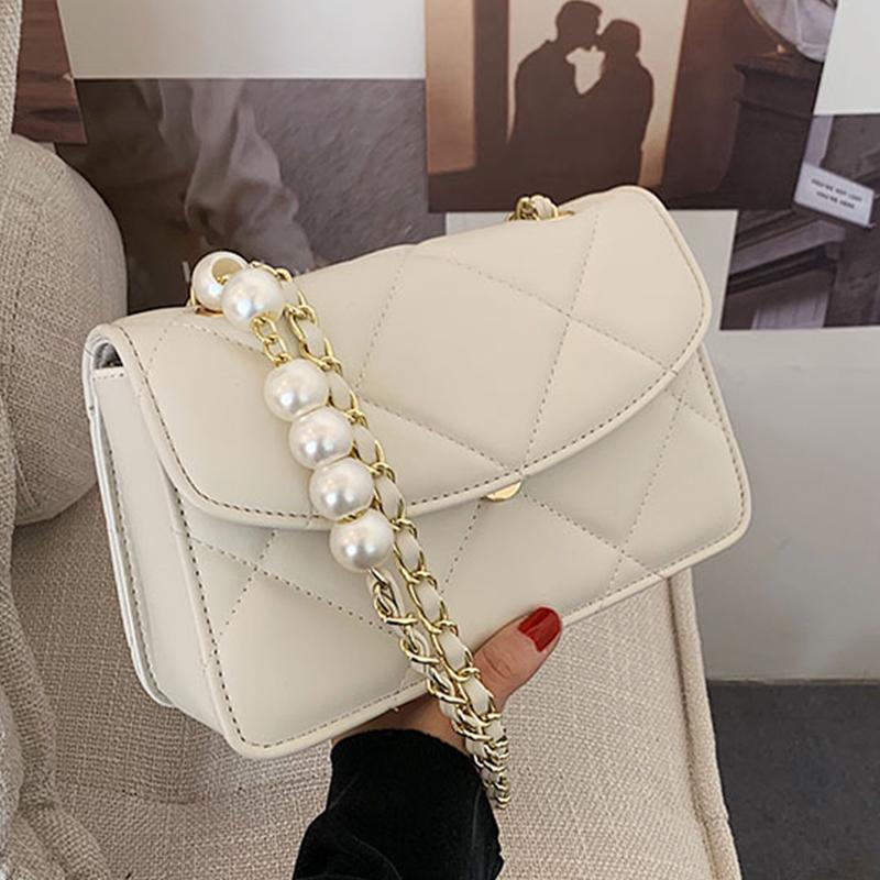 Evening Bags Square Mini Crossbody Bag 2021 Lattice High-quality PU Leather Women's Designer Handbag Pearl Strap Shoulder Messenger, Beige
Evening Bags Square Mini Crossbody Bag 2021 Lattice High-quality PU Leather Women's Designer Handbag Pearl Strap Shoulder Messenger, Beige