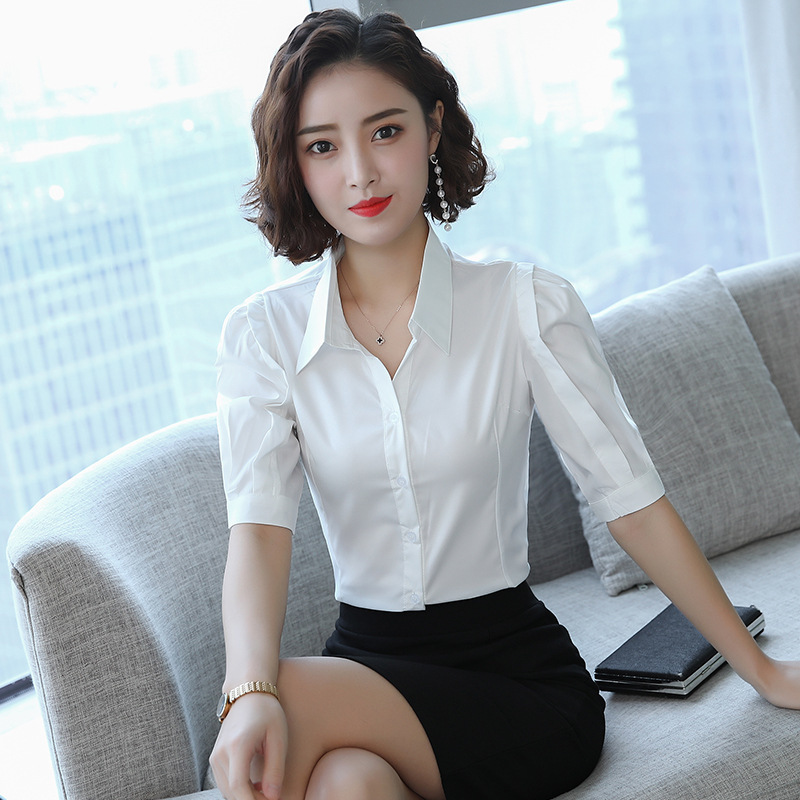 Korean Women Shirts Woman White Shirt Plus Size Elegant Women V Neck Blouse Shirts Womens Tops and Blouses Blusas Mujer De Moda 210225