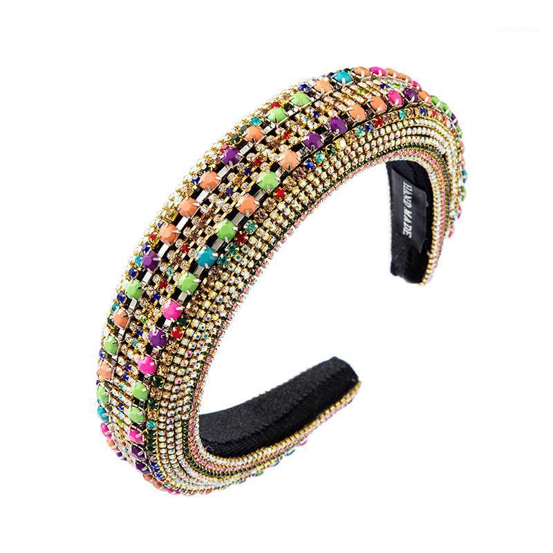 Hair Clips & Barrettes Luxury Baroque Colorful Crystal Beaded Headband For Woman Vintage Sparky Rhinestone Metal Belt Sponge Hairband Female, Golden;silver
Hair Clips & Barrettes Luxury Baroque Colorful Crystal Beaded Headband For Woman Vintage Sparky Rhinestone Metal Belt Sponge Hairband Female, Golden;silver