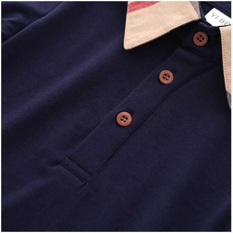 Baby clothing Turn-Down Collar T-shirts Summer Kids Short Sleeve T-shirt Gentleman Style Children Cotton Casual Tops Tees Shirts Child