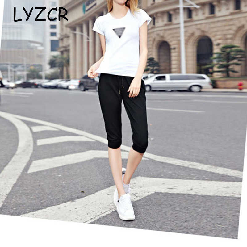 Women's Cotton Summer Pants Casual Loose Harem for Knee Length Breeches s Female Sweatpants 211115