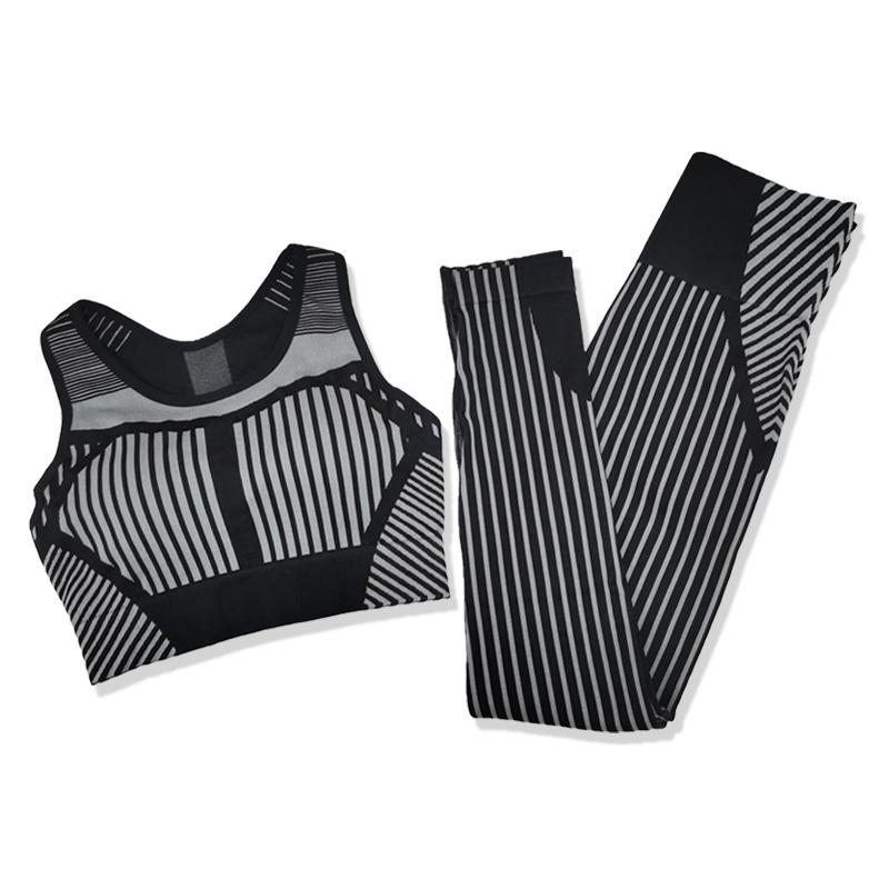 Strip Seamless Yoga Suit for Fitness Sports Set Women Gym Wear Clothing Running Top Bra Leggings Workout Pants Tracksuits, Black
Strip Seamless Yoga Suit for Fitness Sports Set Women Gym Wear Clothing Running Top Bra Leggings Workout Pants Tracksuits, Black