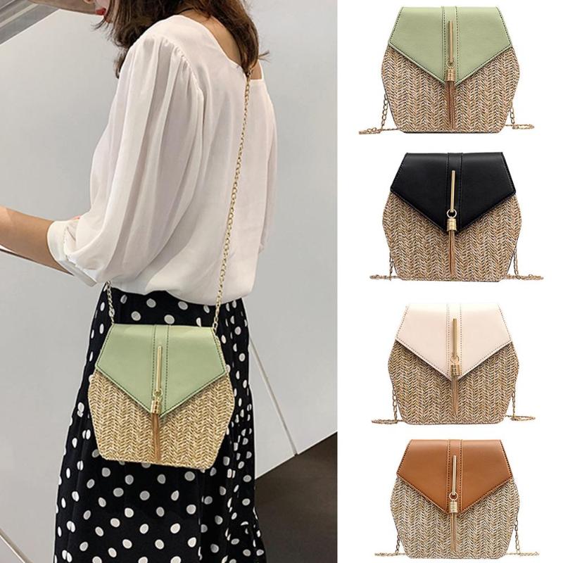 Waist Bags Hexagon Mulit Style Straw+leather Handbag Women Summer Rattan Bag Handmade Woven Beach Circle Bohemia Lady Shoulder, Black
Waist Bags Hexagon Mulit Style Straw+leather Handbag Women Summer Rattan Bag Handmade Woven Beach Circle Bohemia Lady Shoulder, Black