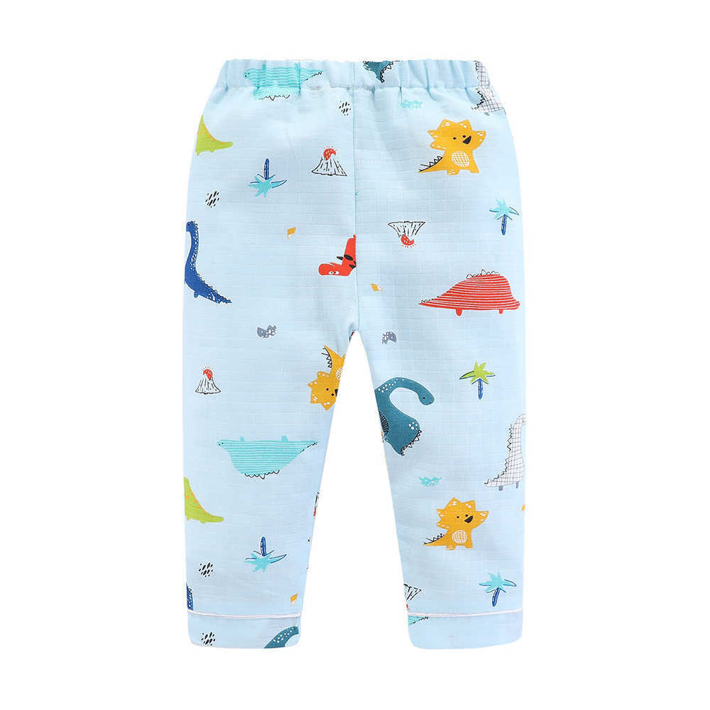 Mudkingdom Cartoon Boys Pajamas Set Turn-Down Collar Pajama Suit Long Sleeve Boy Dinosaur Jammies Kids Sleepwear 210615