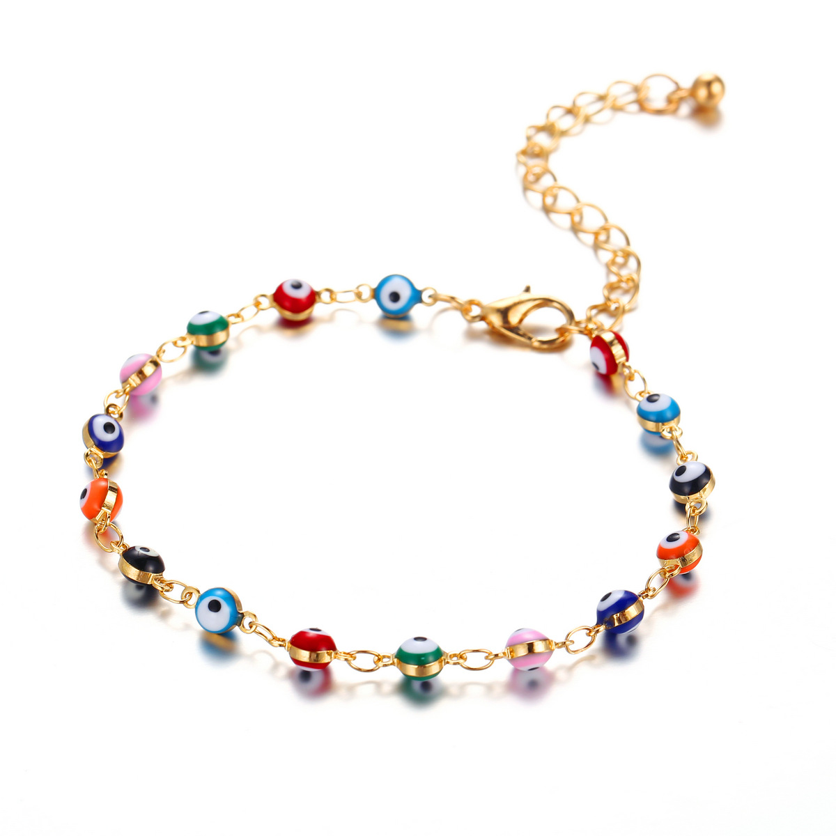 2024 Bohemian Colorful Evil Eye Beads Anklets For Women Gold Silver Color Summer Ocean Beach Ankle Bracelet Foot Leg Chain Jewelry