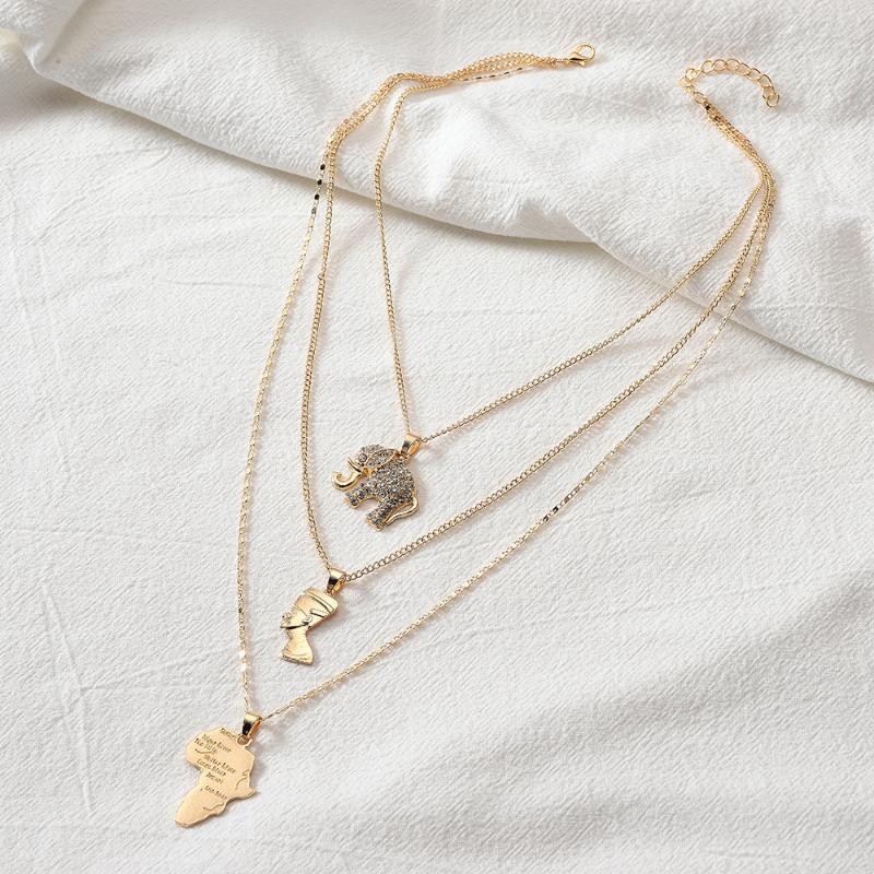 Pendant Necklaces 3 Pcs/Set Vintage Crystal Elephant Egyptian Map Multilayer Chain Necklace Punk Simple Design Multi Layer Gifts
Pendant Necklaces 3 Pcs/Set Vintage Crystal Elephant Egyptian Map Multilayer Chain Necklace Punk Simple Design Multi Layer Gifts