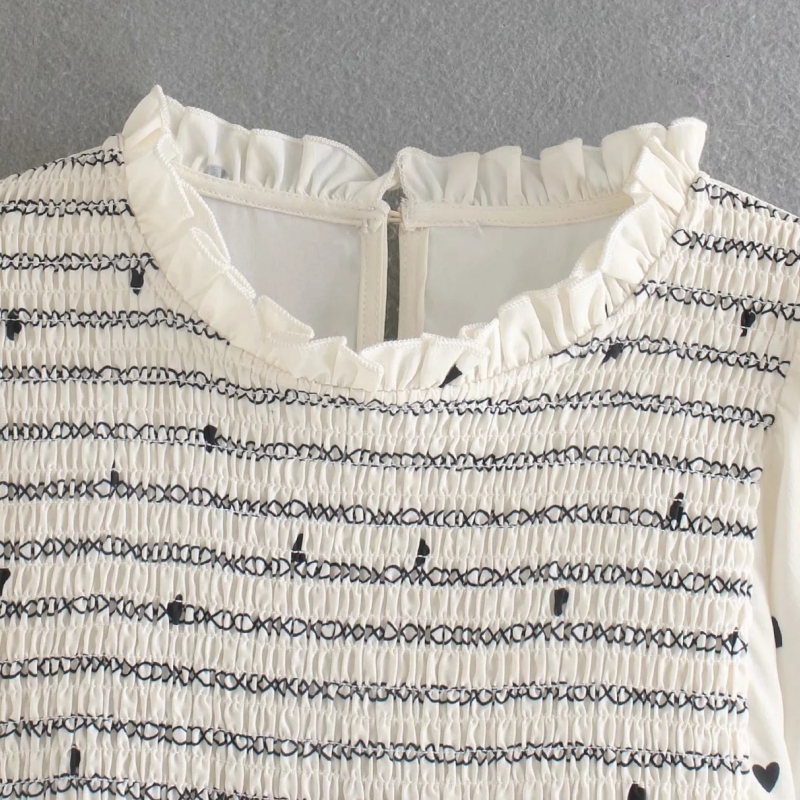 Women Chic Printing Splicing Shirt Casual Femme Lantern Sleeve Blouse Lady Loose Tops Blusas S8135 210225