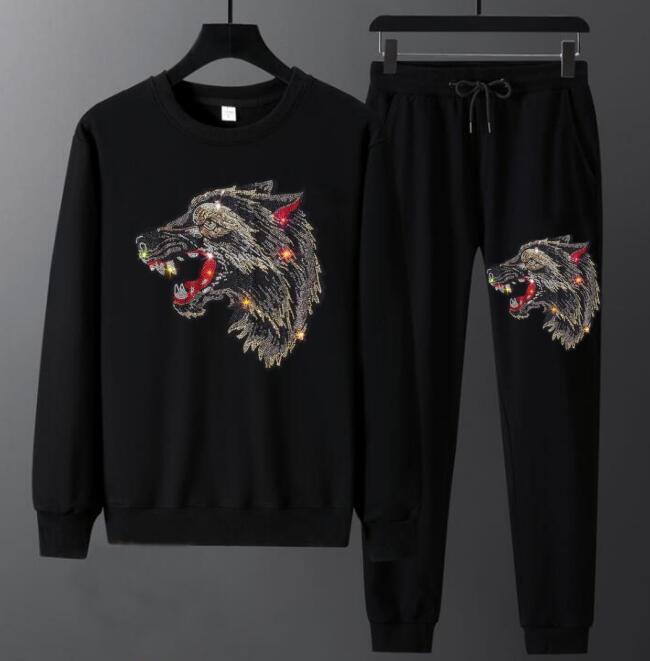 New 2021 Fashion Two Piece Set Diamond Stone Long Sleeve Tops Streetwear British Style Men Tracksuit 5a8d, Color as shown
New 2021 Fashion Two Piece Set Diamond Stone Long Sleeve Tops Streetwear British Style Men Tracksuit 5a8d, Color as shown