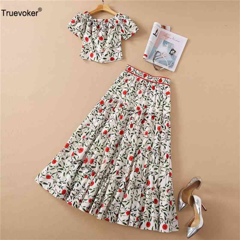 Truevoker Lady Runway Fashion Party Sets Off Shoulder Flower Print Crop Top + Midi Skirt Women Cottagecor Set 210602, Multi
Truevoker Lady Runway Fashion Party Sets Off Shoulder Flower Print Crop Top + Midi Skirt Women Cottagecor Set 210602, Multi