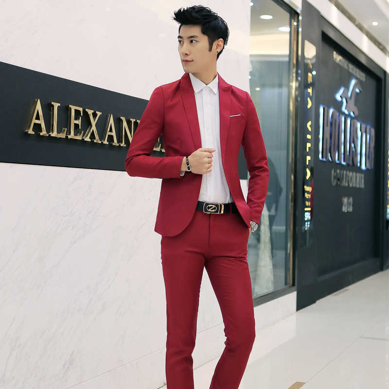 2021 four seasons new three-piece suit (suit + pants + shirt) dress business casual suit men's large m-5xl X0909