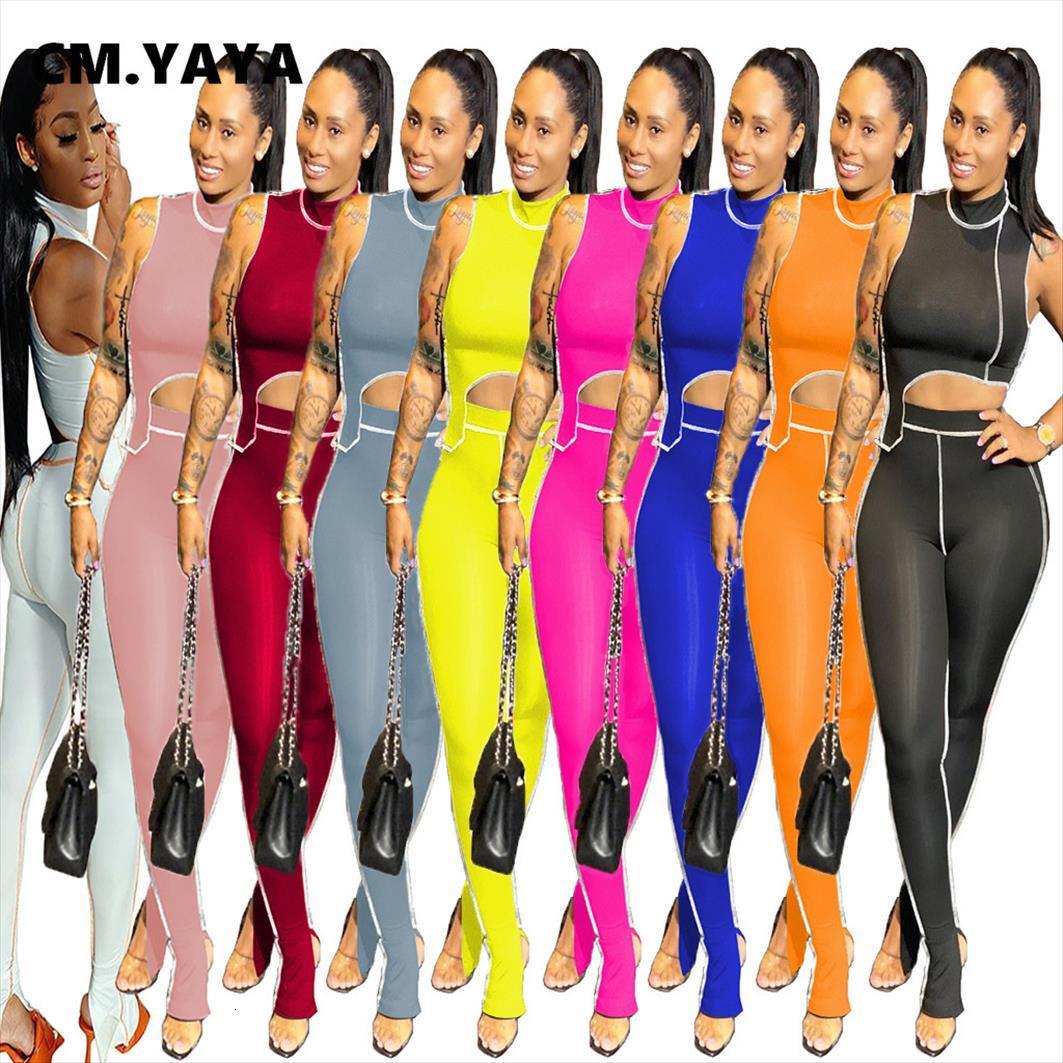 cm.yaya activewear sweatsuit patchwork womenpant set crop legging suit street tracksuit two piece fitness outfit, White
cm.yaya activewear sweatsuit patchwork womenpant set crop legging suit street tracksuit two piece fitness outfit, White
