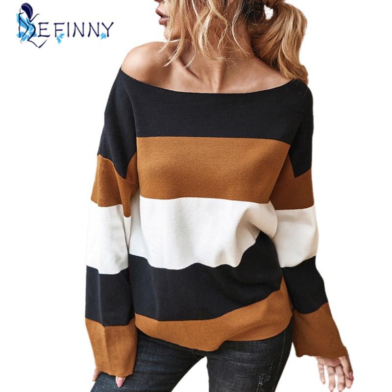 Women' Sweaters Women Loose Casual Round Neck Light Pullover Ladies Striped Color Patchwork Sweater Clothes, Black
Women' Sweaters Women Loose Casual Round Neck Light Pullover Ladies Striped Color Patchwork Sweater Clothes, Black