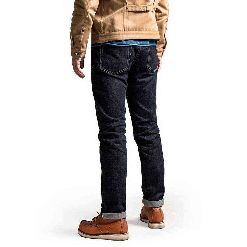 SD107-0001 RockCanRoll Read Description! Heavy Weight Indigo Selvage Unwashed Pants Unsanforised Thick Raw Denim Jean 17oz 211111
