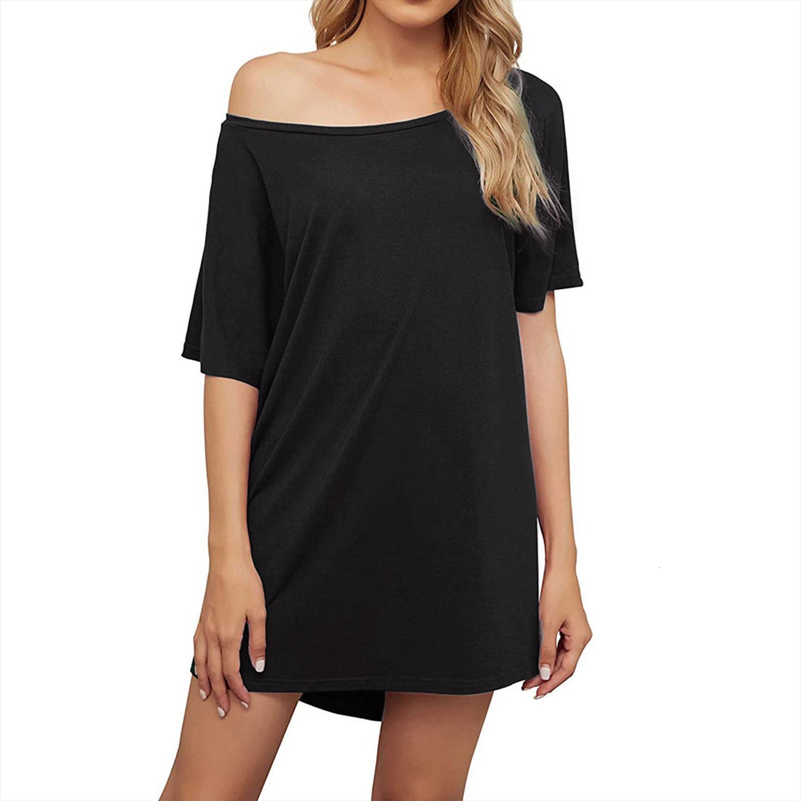 solid color off shoulder women dress casual sundress summer with short sleeve, Black;gray
solid color off shoulder women dress casual sundress summer with short sleeve, Black;gray