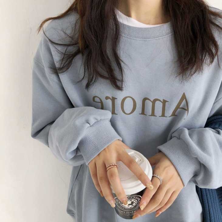 Autumn Japanese Style Outfit Casual Shirt Tops Full Sleeve Regular Length Loose Sweatshirt Cotton CHIC QT190 210609