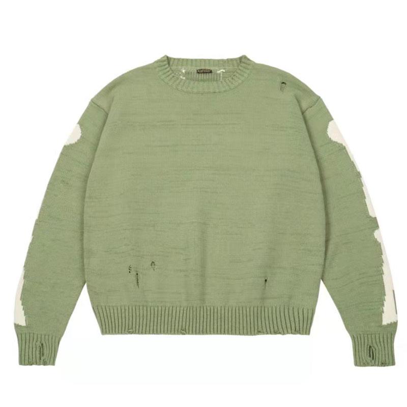 Men's Sweaters Kapital Sweater Skeleton Bone Print Green Loose Hoodies Men Women High Quality Street Damage Hole Vintage 1:1 KniSweater
Men's Sweaters Kapital Sweater Skeleton Bone Print Green Loose Hoodies Men Women High Quality Street Damage Hole Vintage 1:1 KniSweater