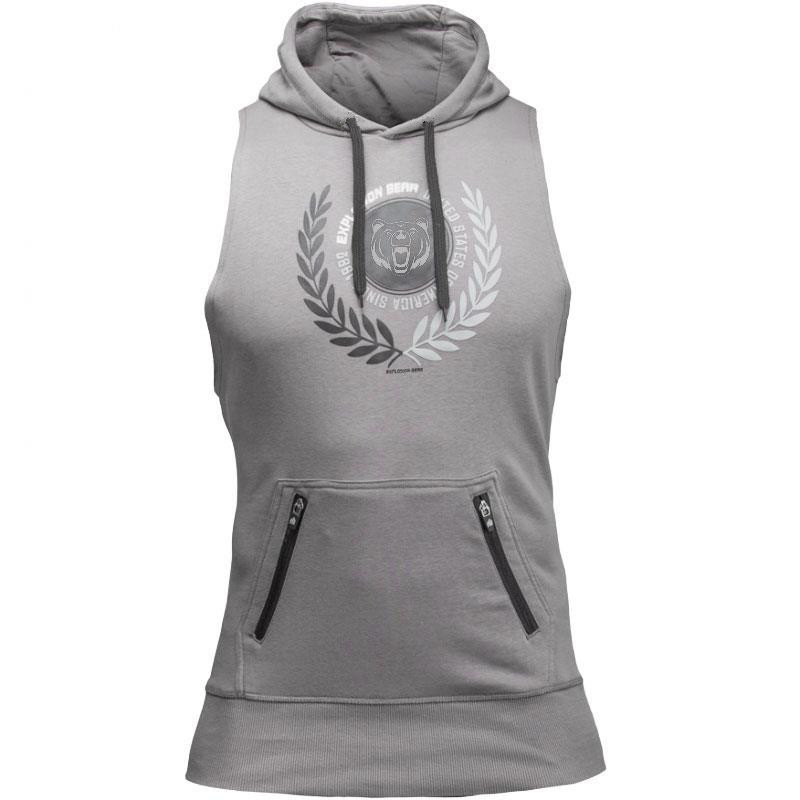 New Muscle Men Bodybuilding Hooded Tank Tops Man Gyms Fitness Workout Sleeveless Hoodie Sweatshirt Male Fashion Casual Clothes T200409