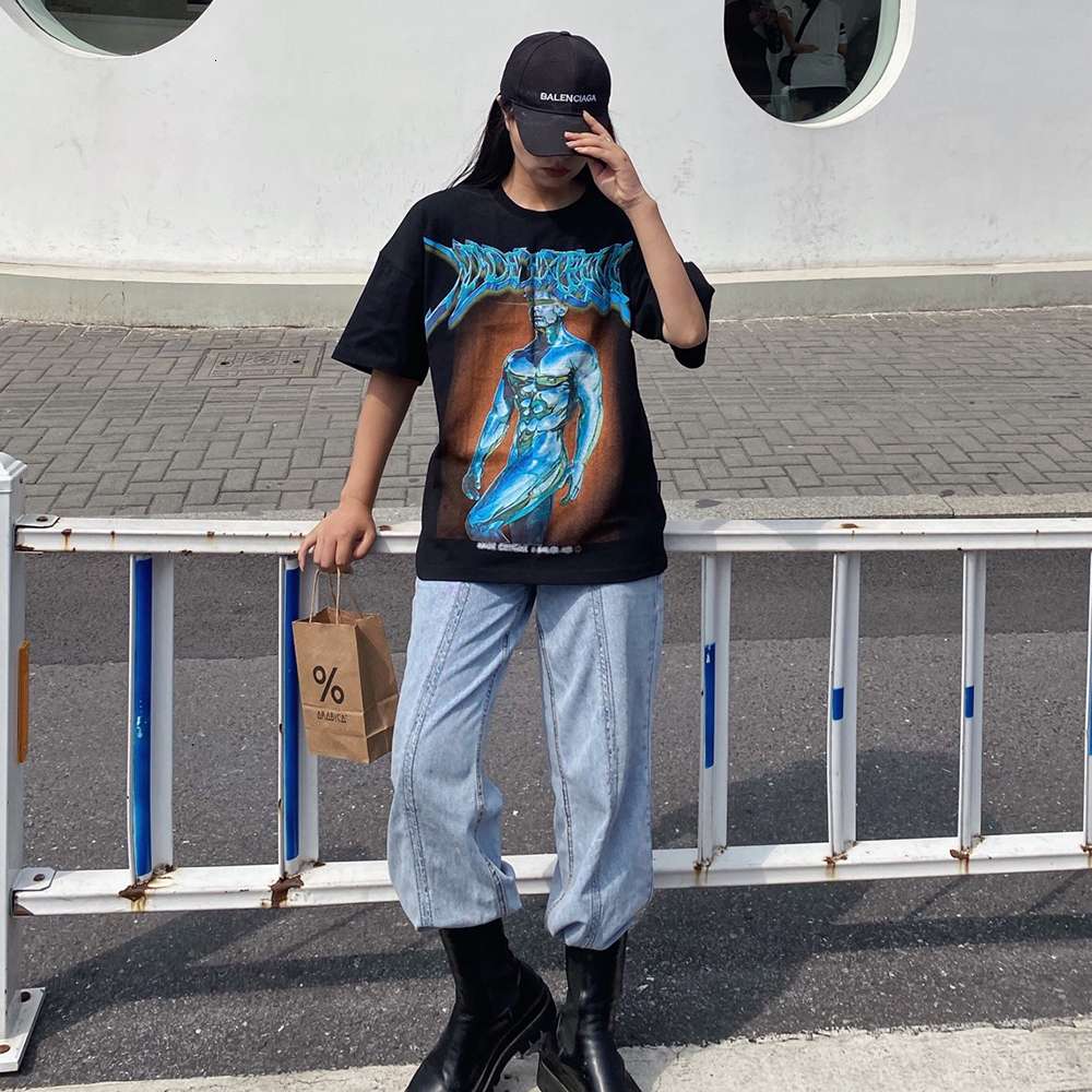 2021 New Muscle Graphic Tees Tshirt Women Oversized Shirts Summer Top Punk Clothes Gothic Clothing Designer Trending Fashion R7iv, Black
2021 New Muscle Graphic Tees Tshirt Women Oversized Shirts Summer Top Punk Clothes Gothic Clothing Designer Trending Fashion R7iv, Black