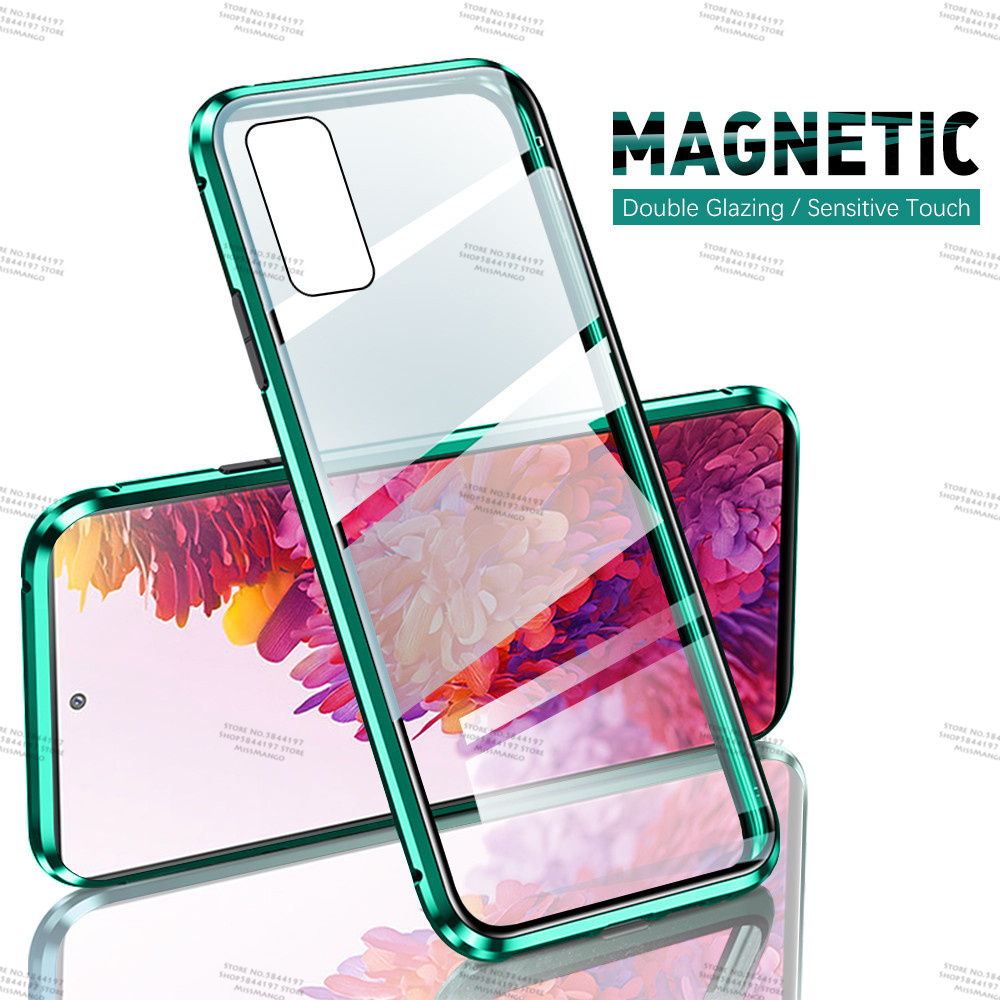 Magnetic Metal Double Side Glass Phone Case For Samsung Galaxy S20 FE 4g 5g S21 Plus A12 A21s A31 M31 Tempered Glass Cover, Green
Magnetic Metal Double Side Glass Phone Case For Samsung Galaxy S20 FE 4g 5g S21 Plus A12 A21s A31 M31 Tempered Glass Cover, Green