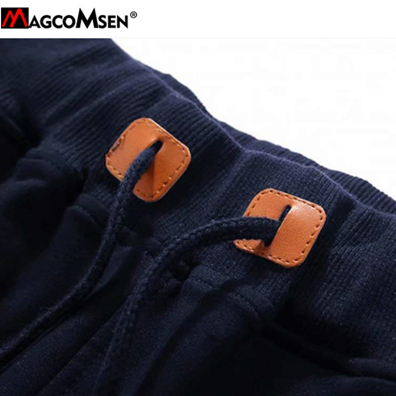 MAGCOMSEN Men's Joggers Sweatpants 3/4 Summer Casual Gym Fitness Trousers Zip Pockets Workout Track Pants Tracksuit Bottoms Men 201118
