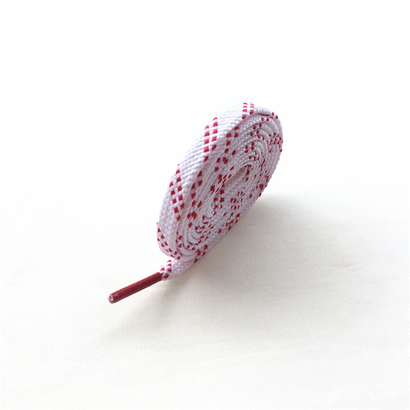 Weiou Brand New white Flat Replacement Shoelaces Fashion Casusal Athletic Shoestring Football Boot Laces Unisex Baby Red Strip