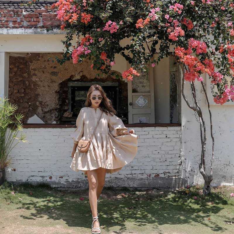 BOHO INSPIRED TIERED pleating women DRESS long sleeve spring autumn dress fashion ladies pockets mini sexy 210706