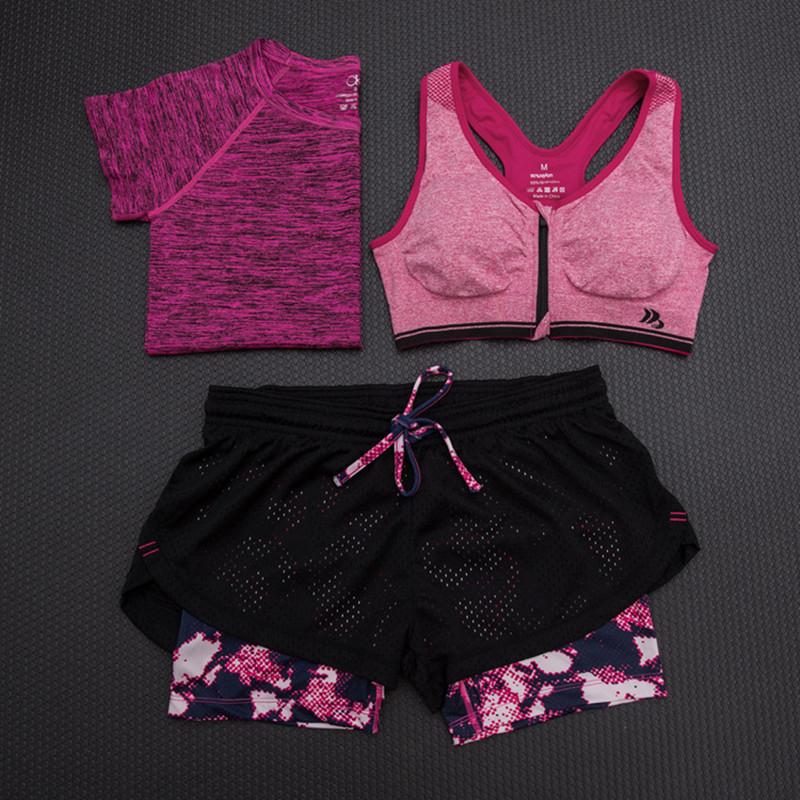 Yoga Sets Women Gym Fitness Running Clothes Breathable Sports Bra + Shorts + Shirt 3pcs/set, Set 3
Yoga Sets Women Gym Fitness Running Clothes Breathable Sports Bra + Shorts + Shirt 3pcs/set, Set 3