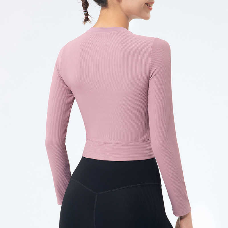 Step into the new autumn sports Yoga Top Womens tight long sleeve coat fitness running training clothes sports T-shirt