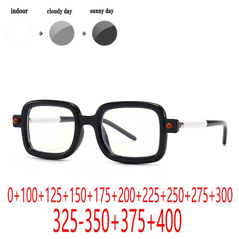 Sunglasses Women Pochromism Eyeglasses Retro Fashion Square Reading Glasses Outdoor UV Protection Diopter 0~+400 FML
Sunglasses Women Pochromism Eyeglasses Retro Fashion Square Reading Glasses Outdoor UV Protection Diopter 0~+400 FML